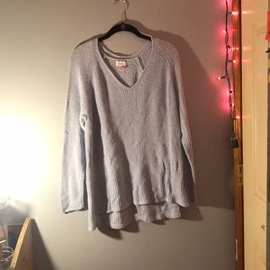 Light blue v neck sweater